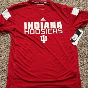 Adidas Red Indiana Hoosiers Tee